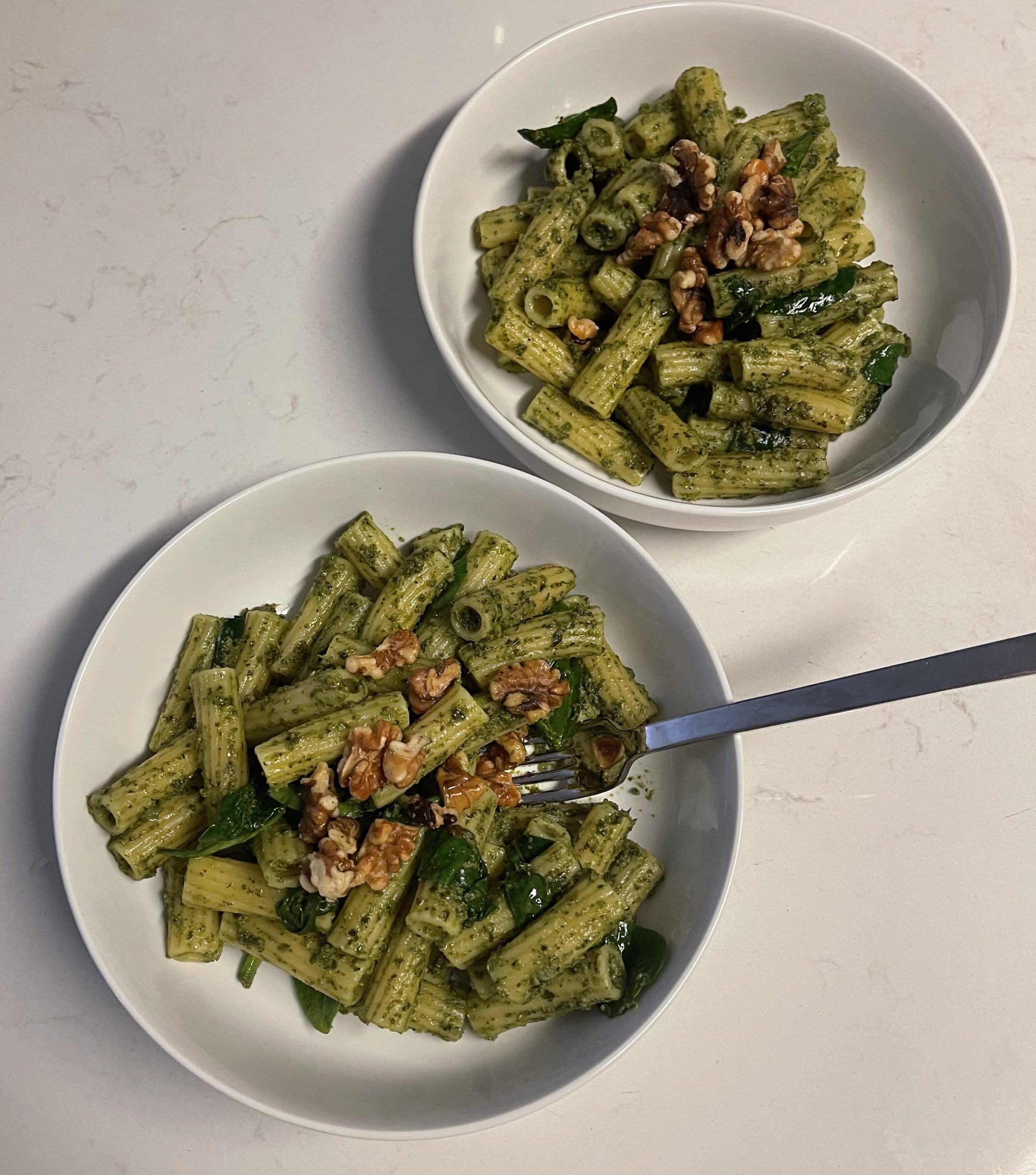 try this delicious walnut pesto pasta next time you need a simple dinner idea!